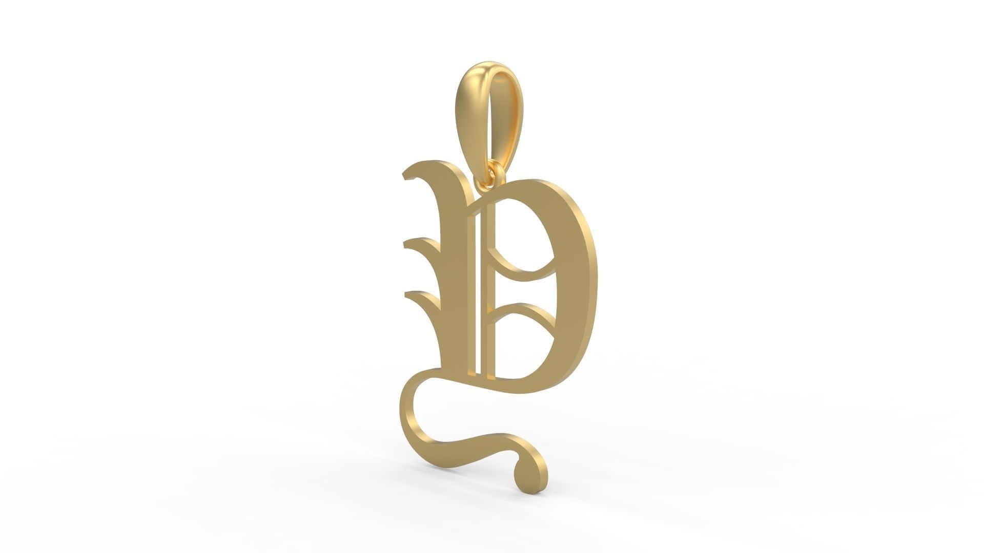 Initial Letters Pendant Canterbury Y 3D print model_1