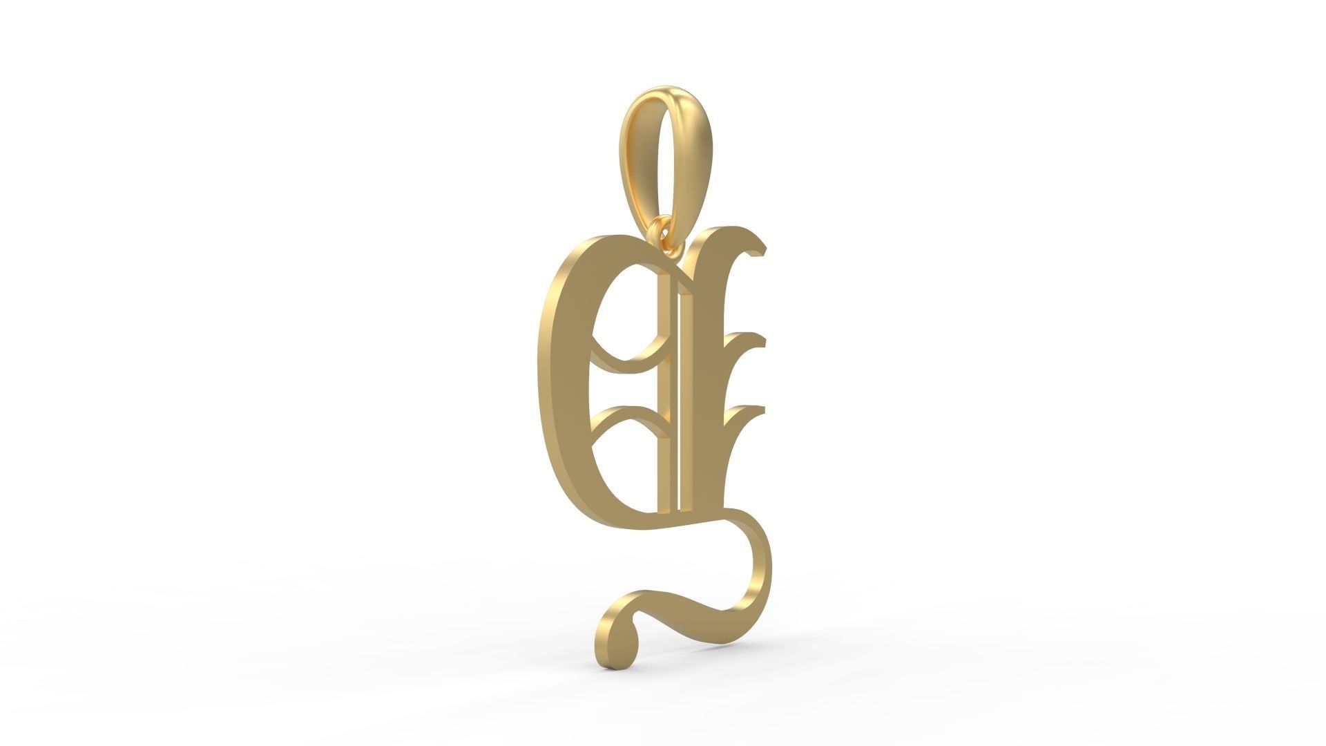 Initial Letters Pendant Canterbury Y 3D print model_3