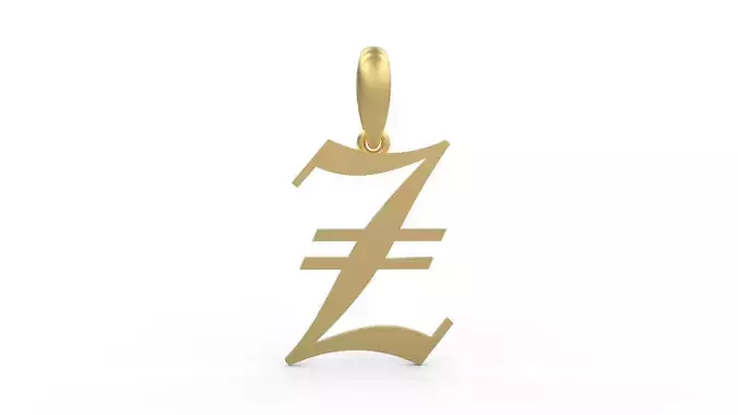 Initial Letters Pendant Canterbury Z 3D print model