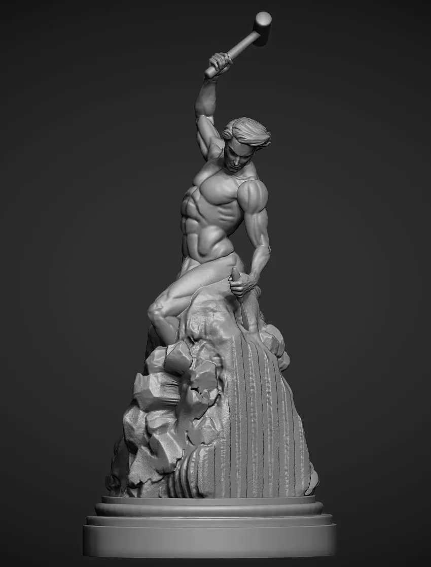 Sculpture Self-Made-Man 3D print model_0