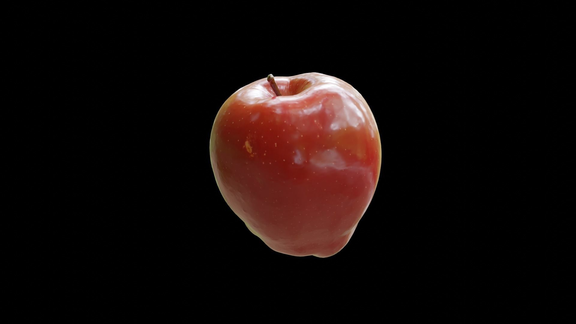 Photoscanned Realistic Red Apple  3D model_3