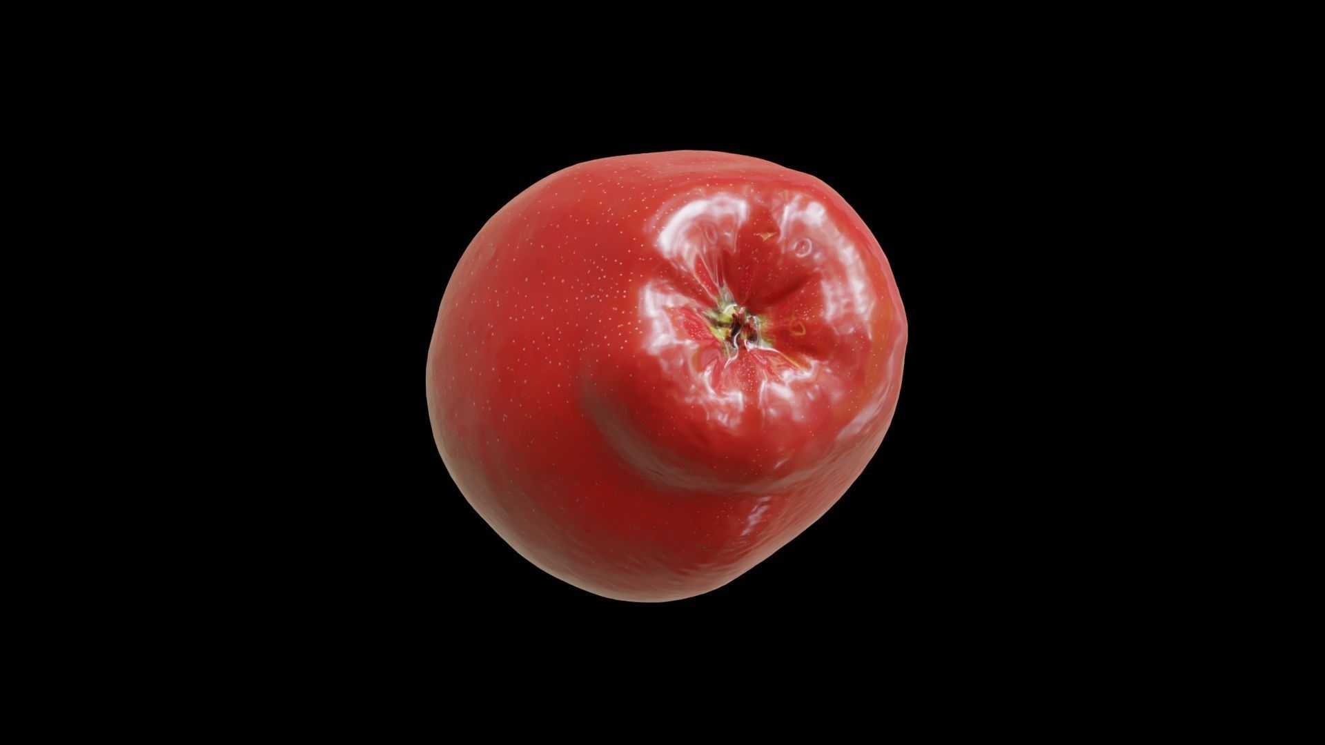 Photoscanned Realistic Red Apple  3D model_6
