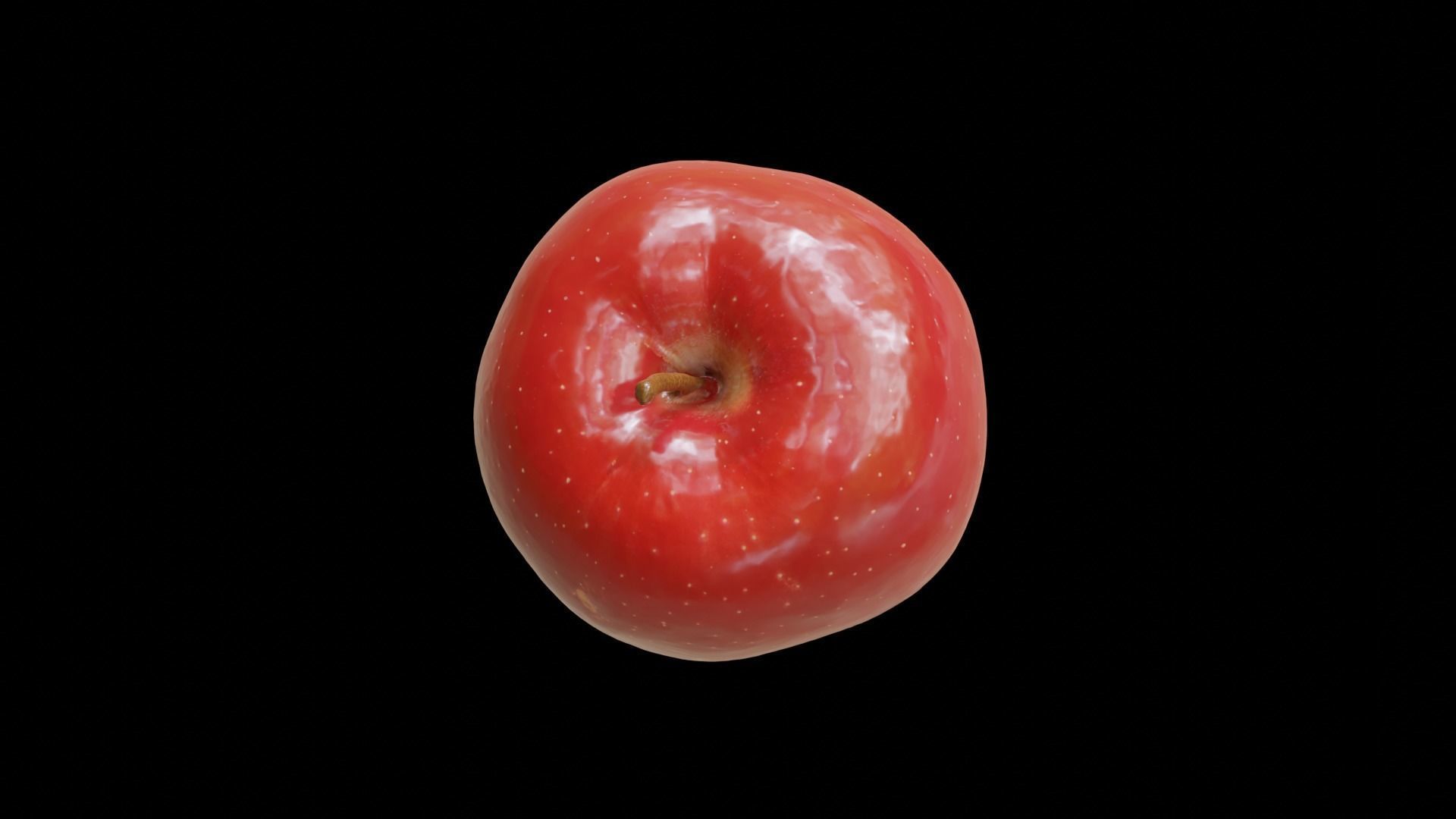 Photoscanned Realistic Red Apple  3D model_4