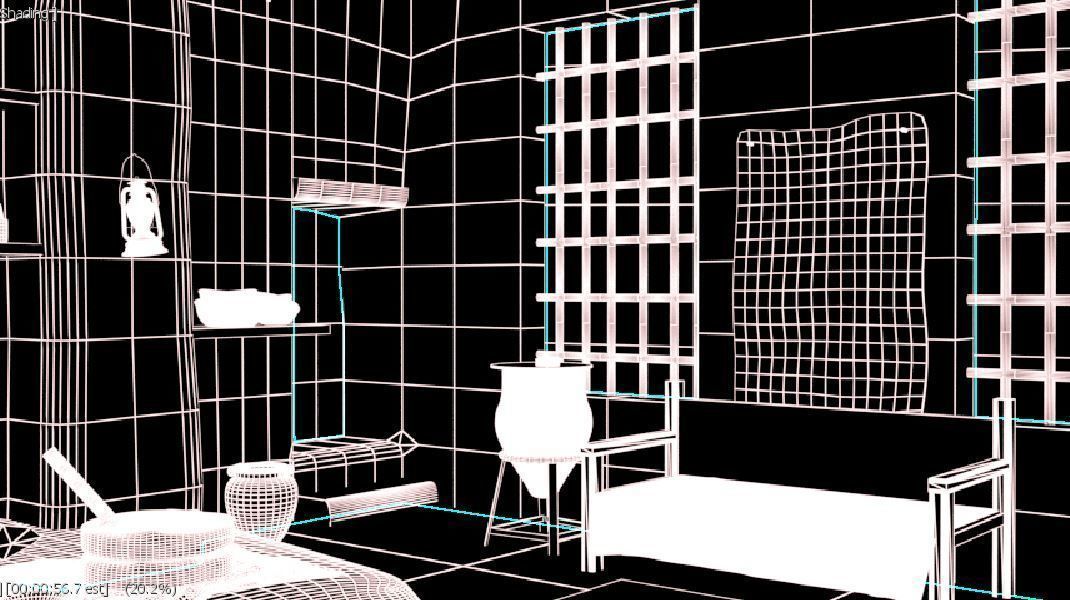 3D old arabic room 3D model_12