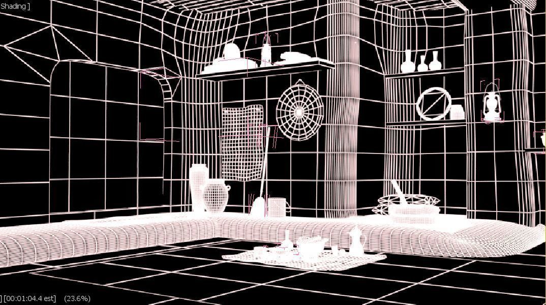 3D old arabic room 3D model_7