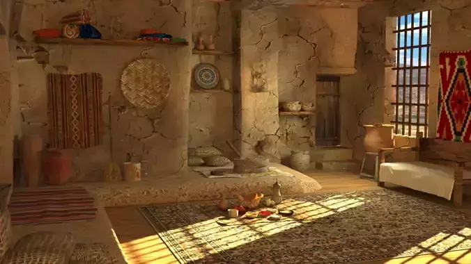 3D old arabic room