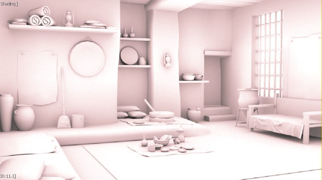 3D old arabic room 3D model_17