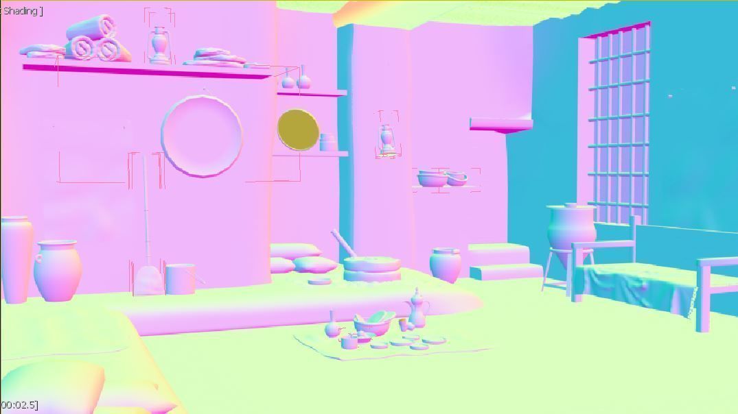 3D old arabic room 3D model_22