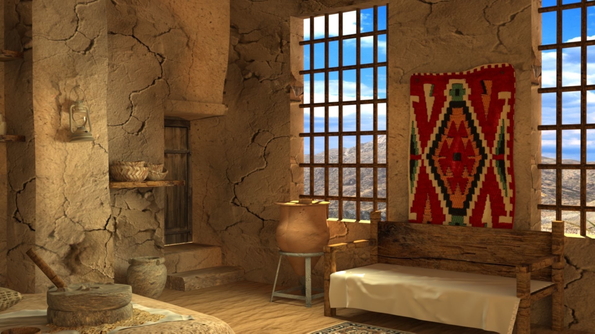 3D old arabic room 3D model_6