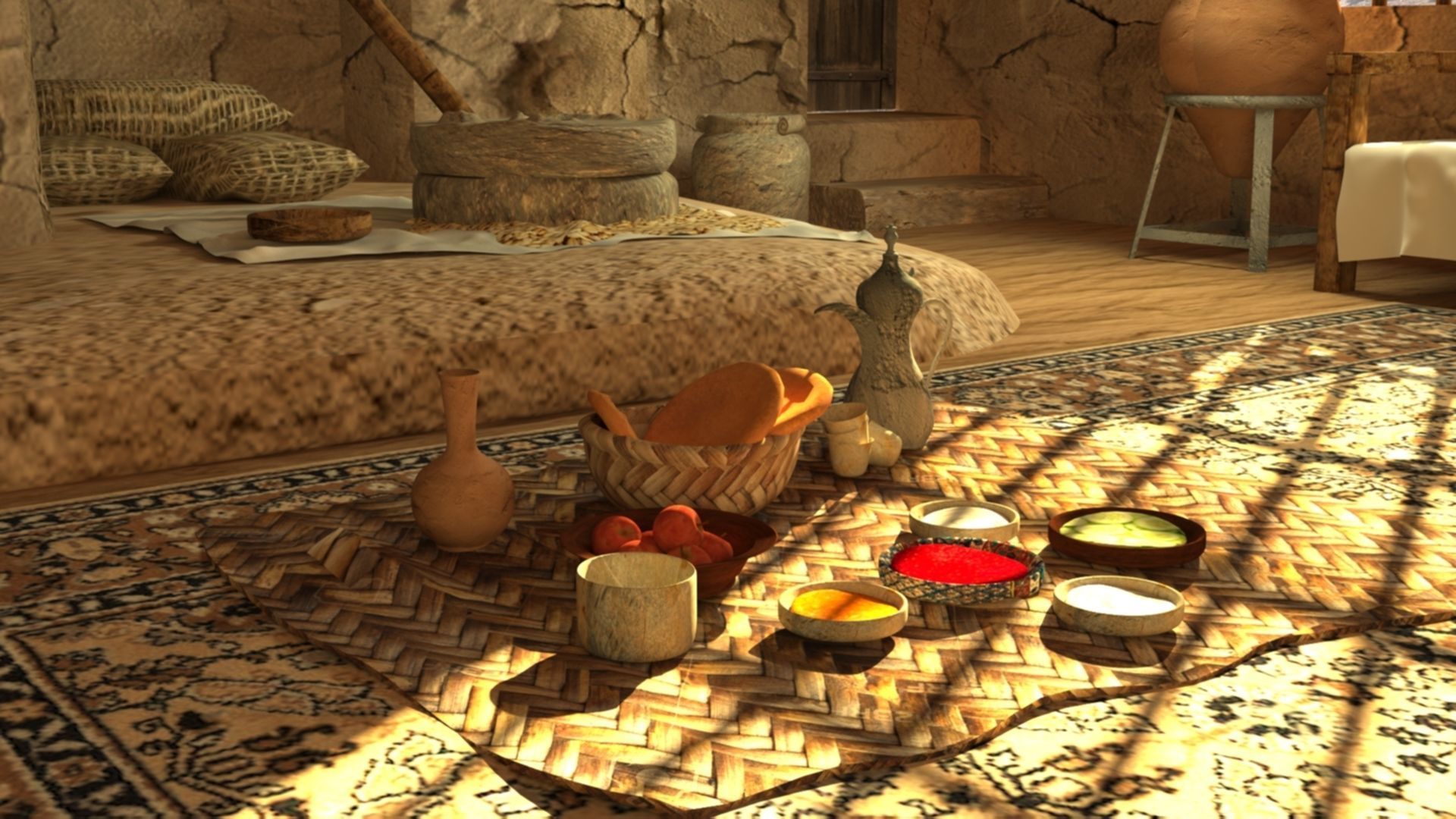 3D old arabic room 3D model_4