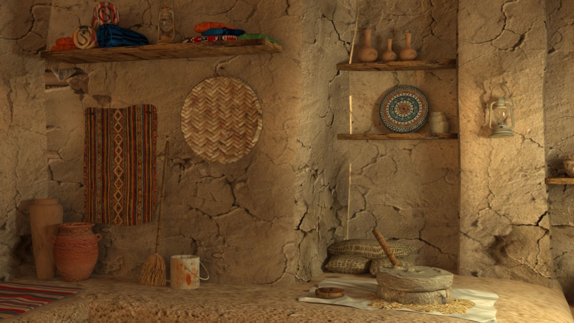 3D old arabic room 3D model_5