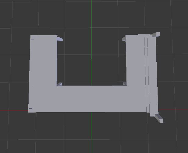 Desk With Shelves Free low-poly 3D model_4