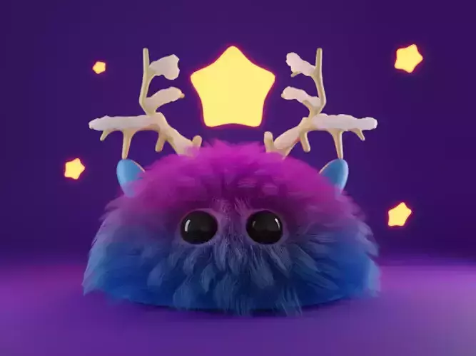 Cute animal Chester 3D model