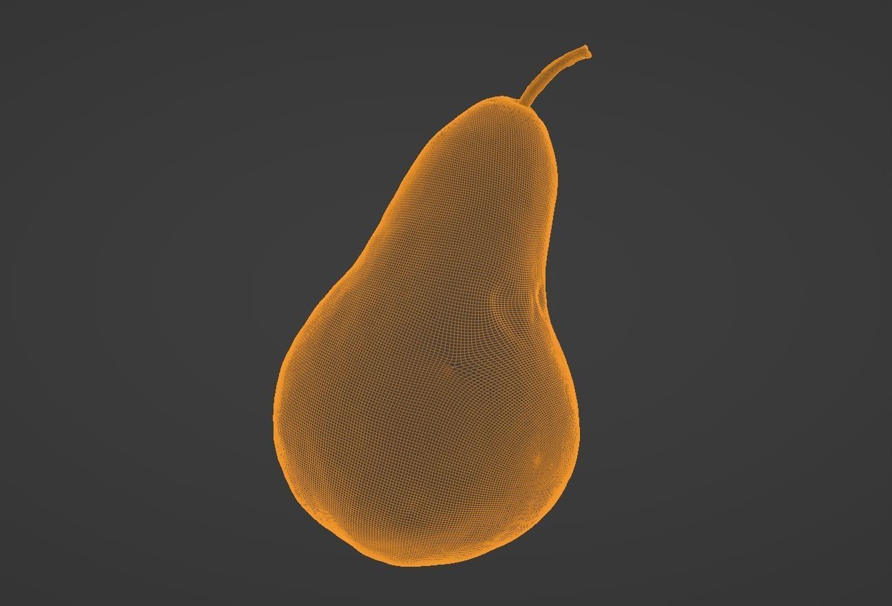 PHOTOSCANNED Realistic Yellow Pear 3D model_7