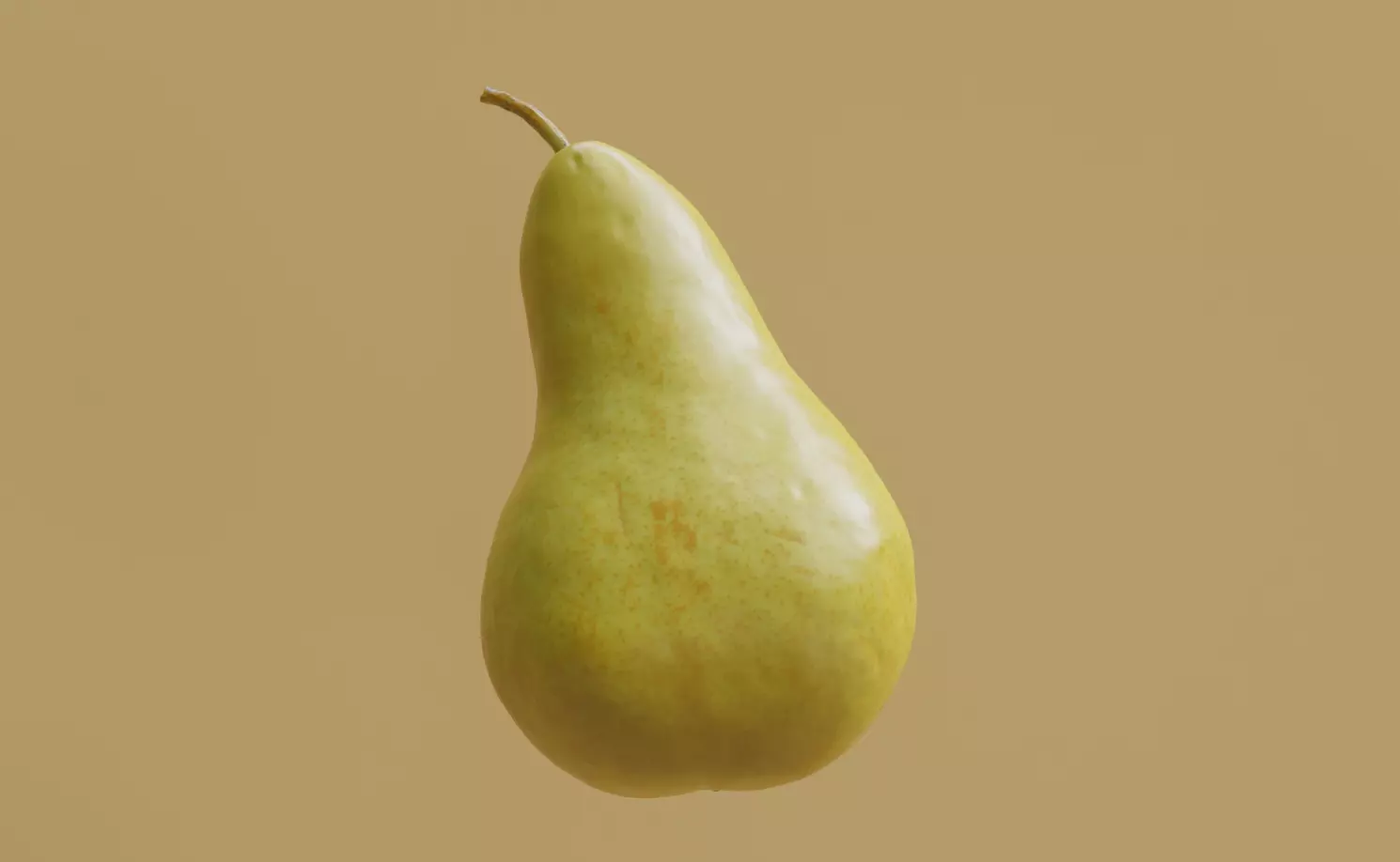PHOTOSCANNED Realistic Yellow Pear 3D model_0