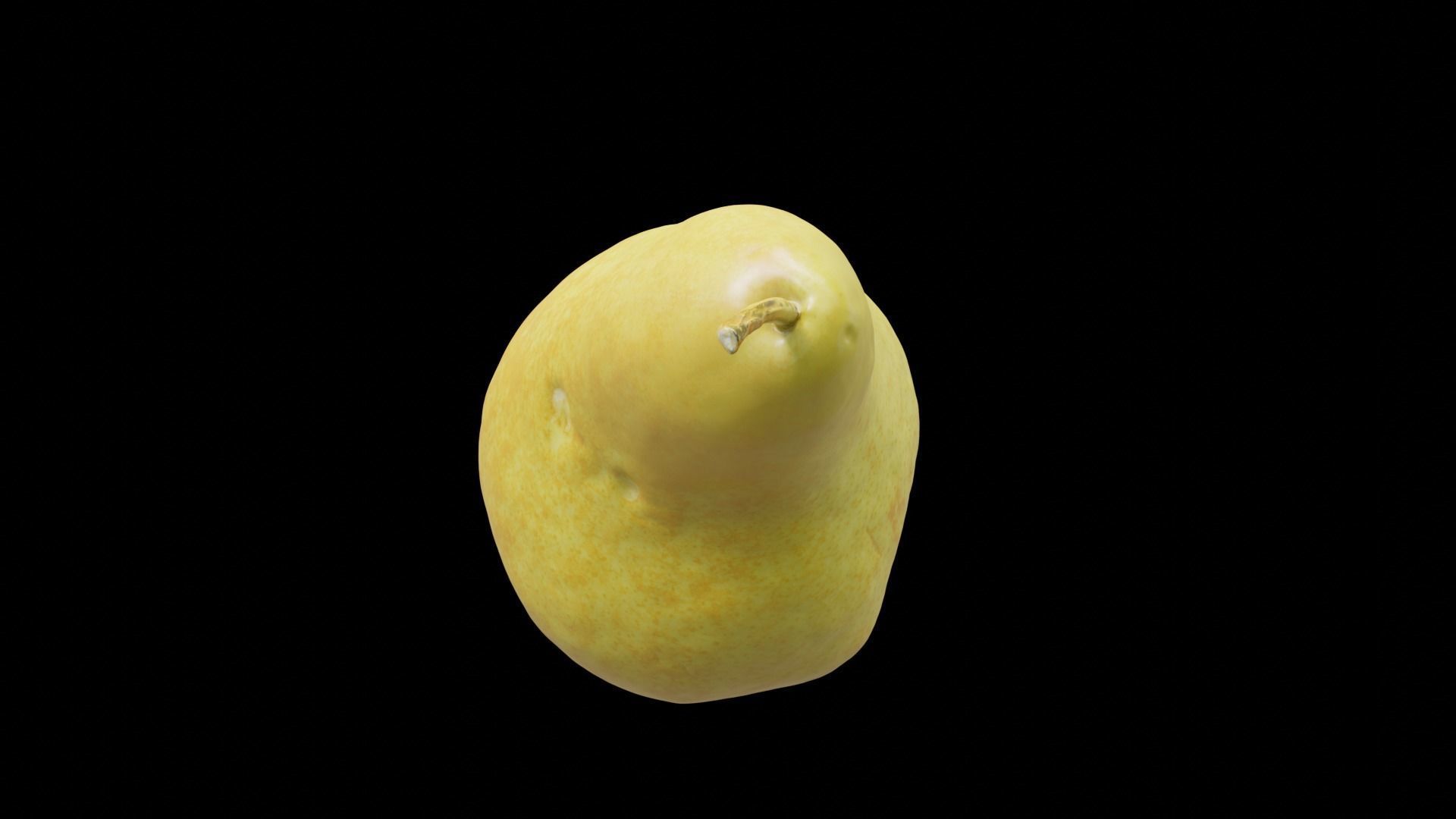 PHOTOSCANNED Realistic Yellow Pear 3D model_5