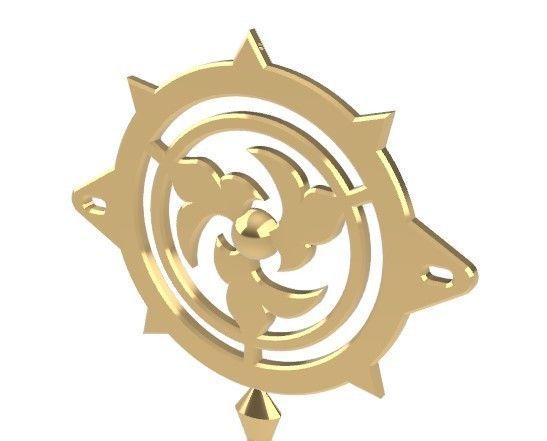 Scaramouche pendant from Genshin Impact 3D print model_1