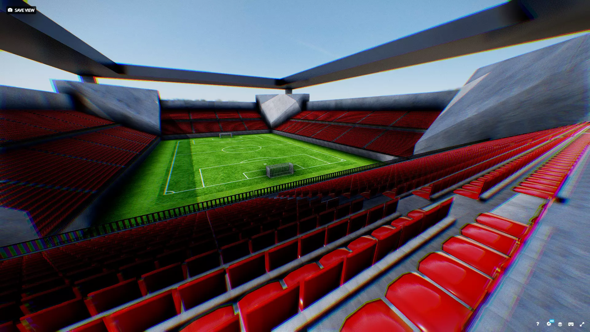 Football Soccer Field Stadium 3D model