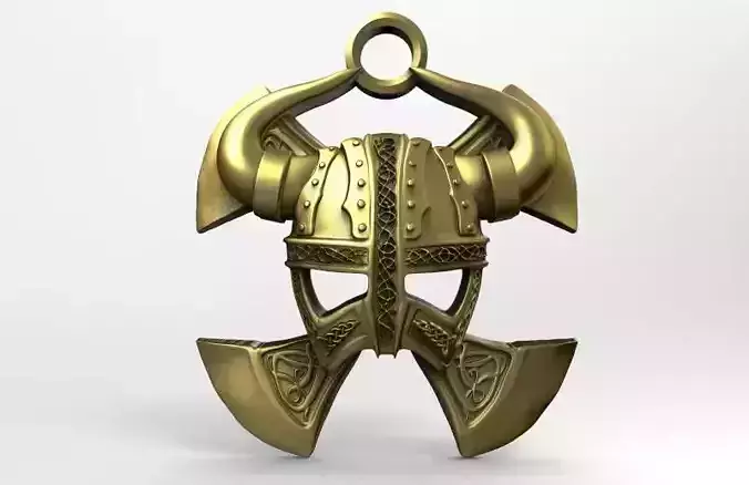 Viking helmet pendant