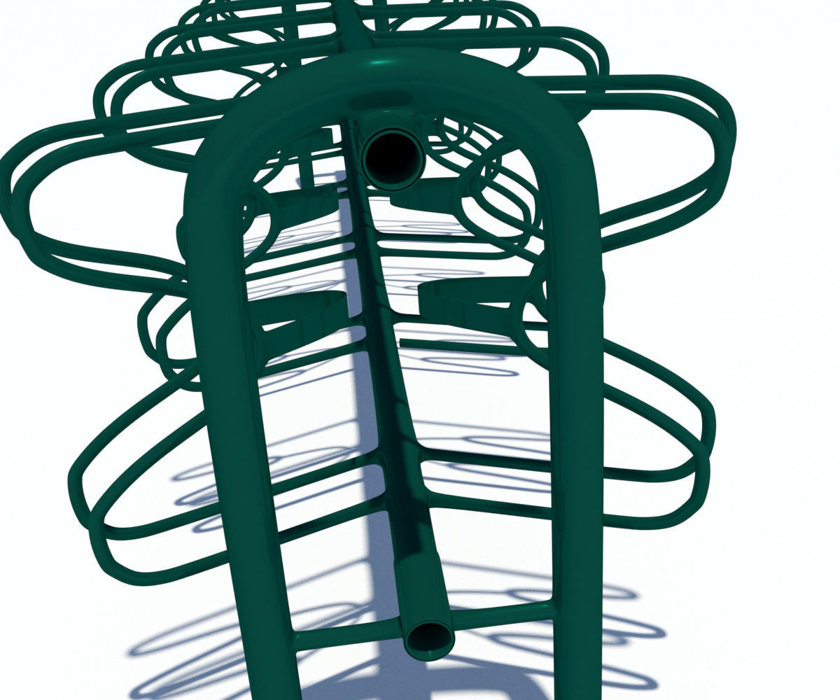 Double Bicyclerack 3D model_2