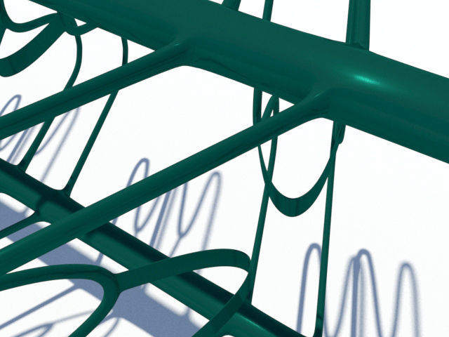 Double Bicyclerack 3D model_4