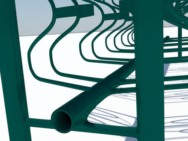 Double Bicyclerack 3D model_5