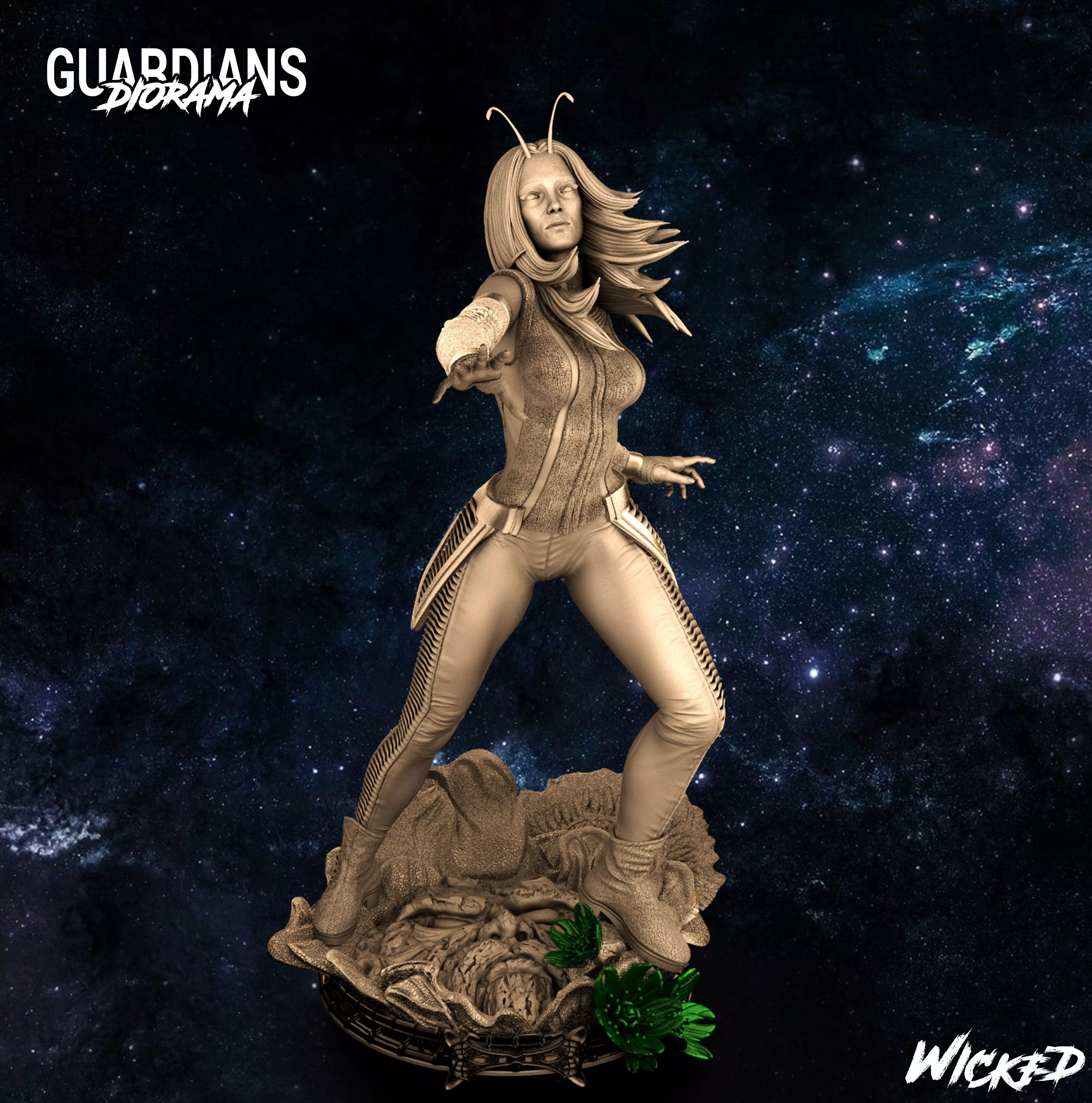 Wicked Marvel Mantis Sculpture Tested and ready for 3d printing 3D print model_0