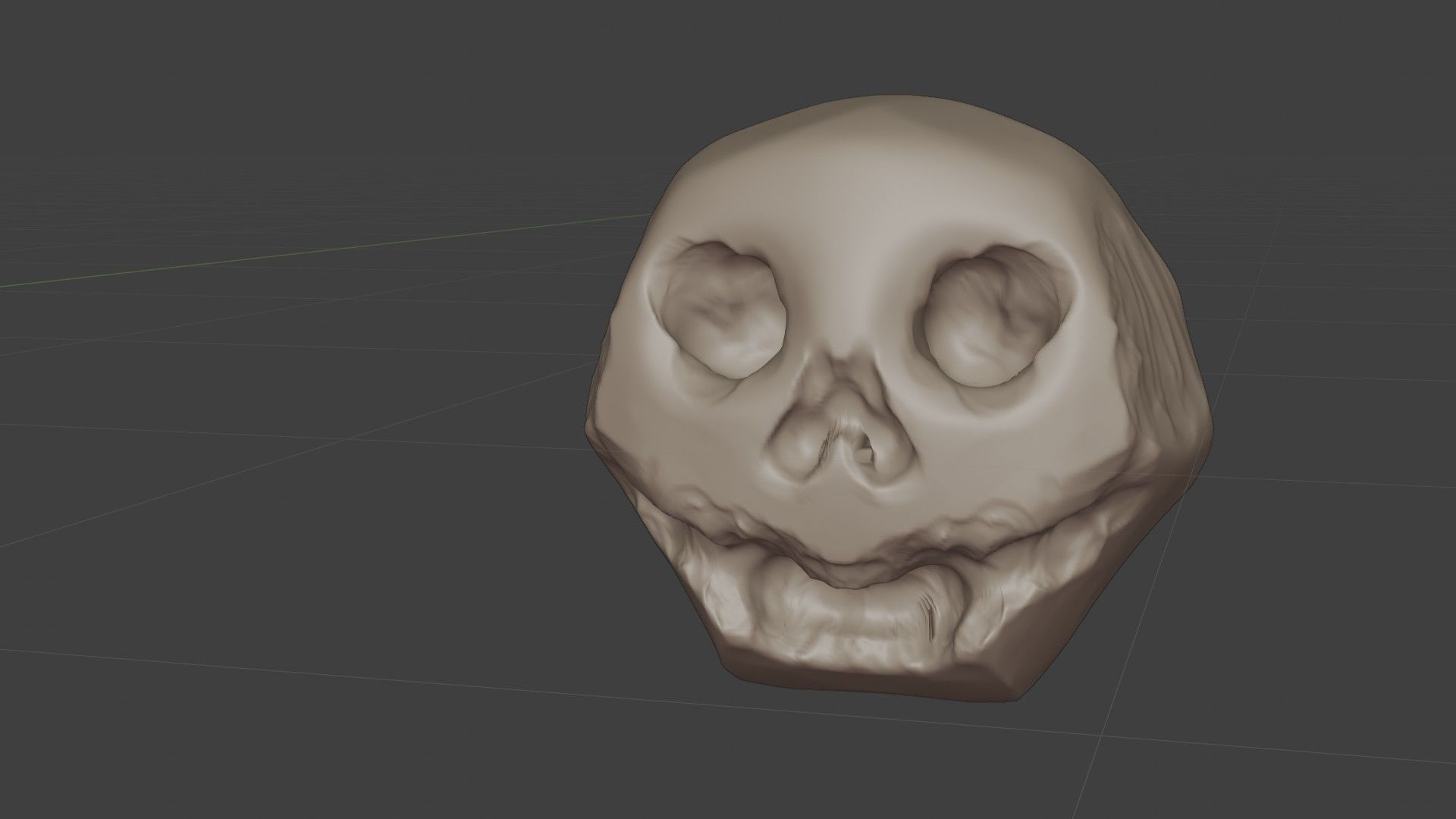Cute cartoon skull maker  and 8 characters Low-poly 3D model_2