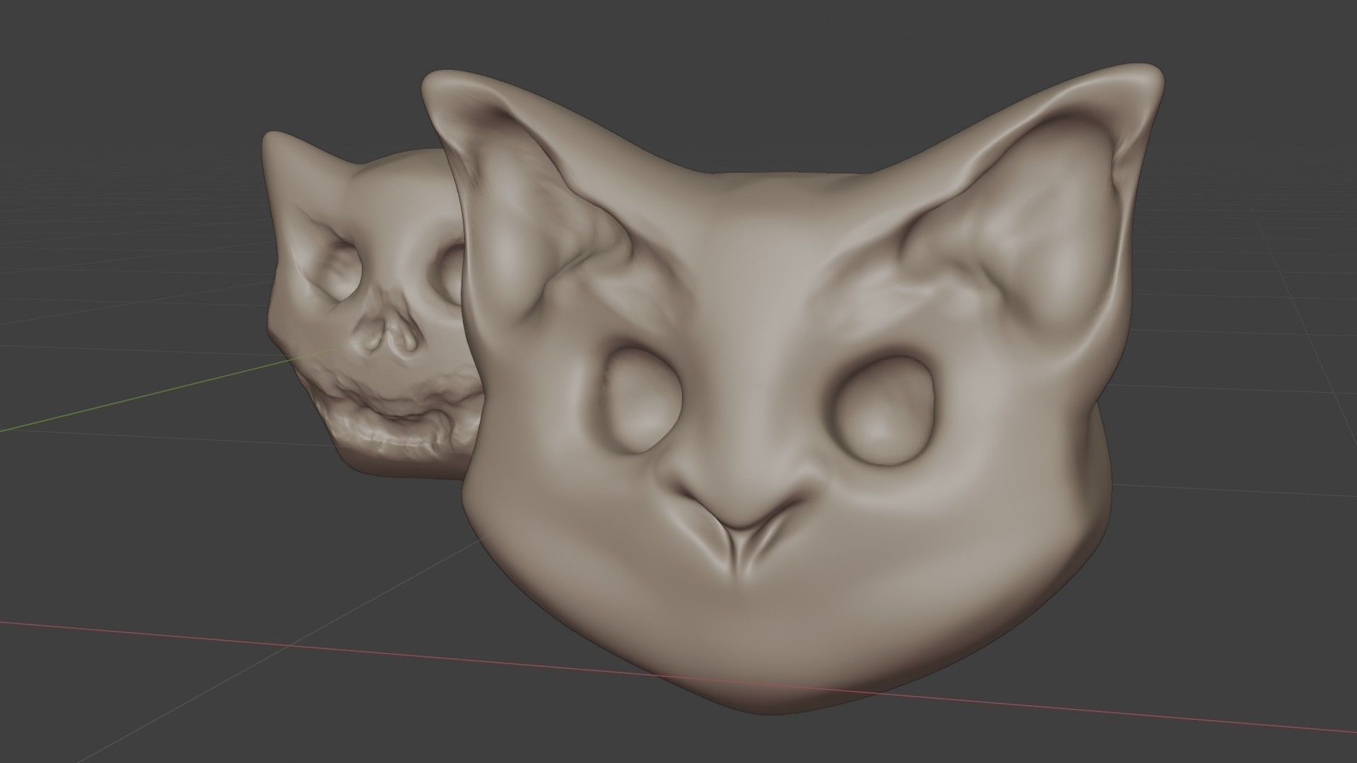 Cute cartoon skull maker  and 8 characters Low-poly 3D model_17