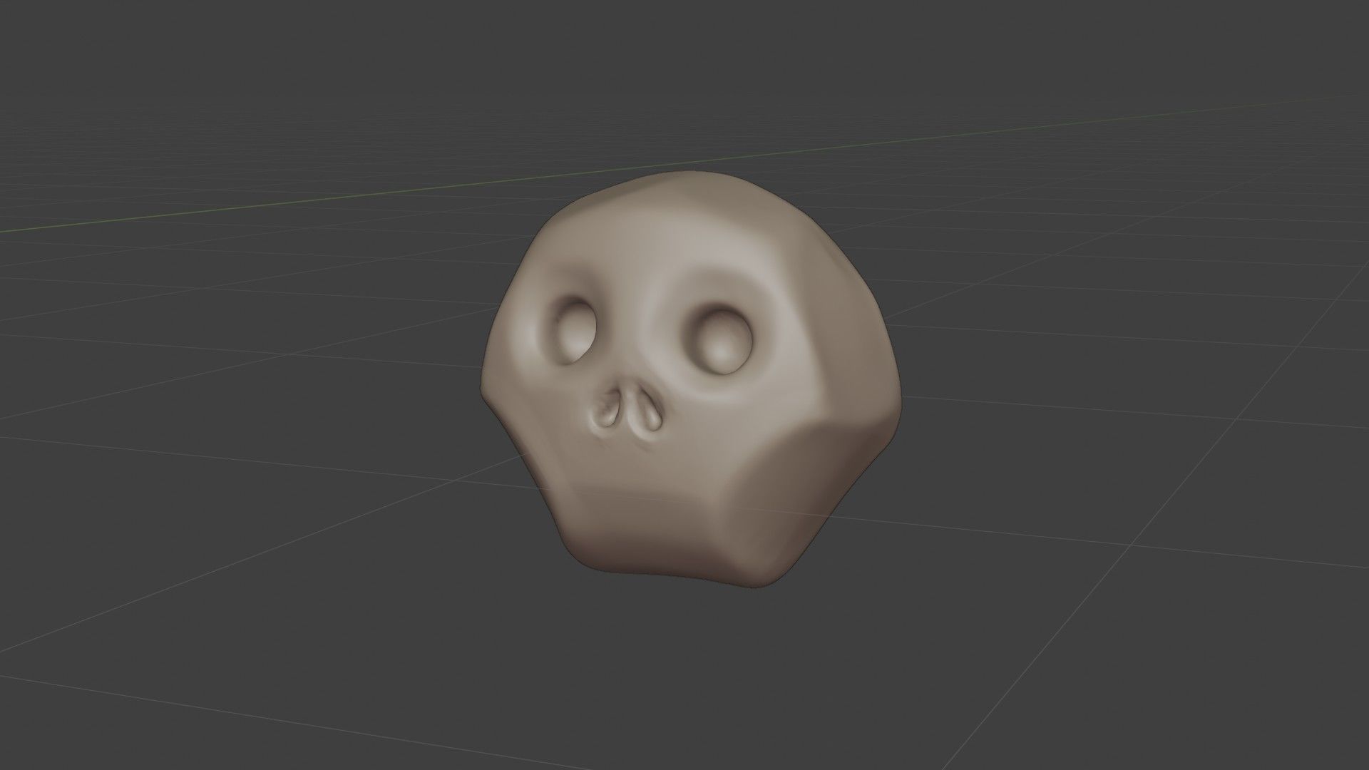 Cute cartoon skull maker  and 8 characters Low-poly 3D model_1