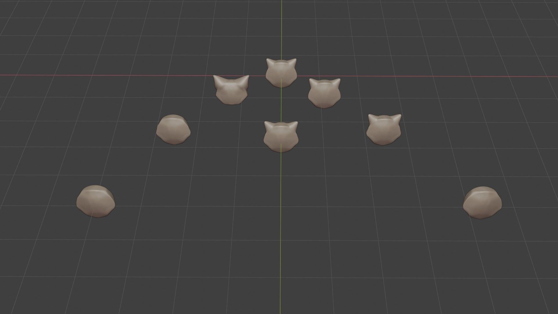 Cute cartoon skull maker  and 8 characters Low-poly 3D model_27