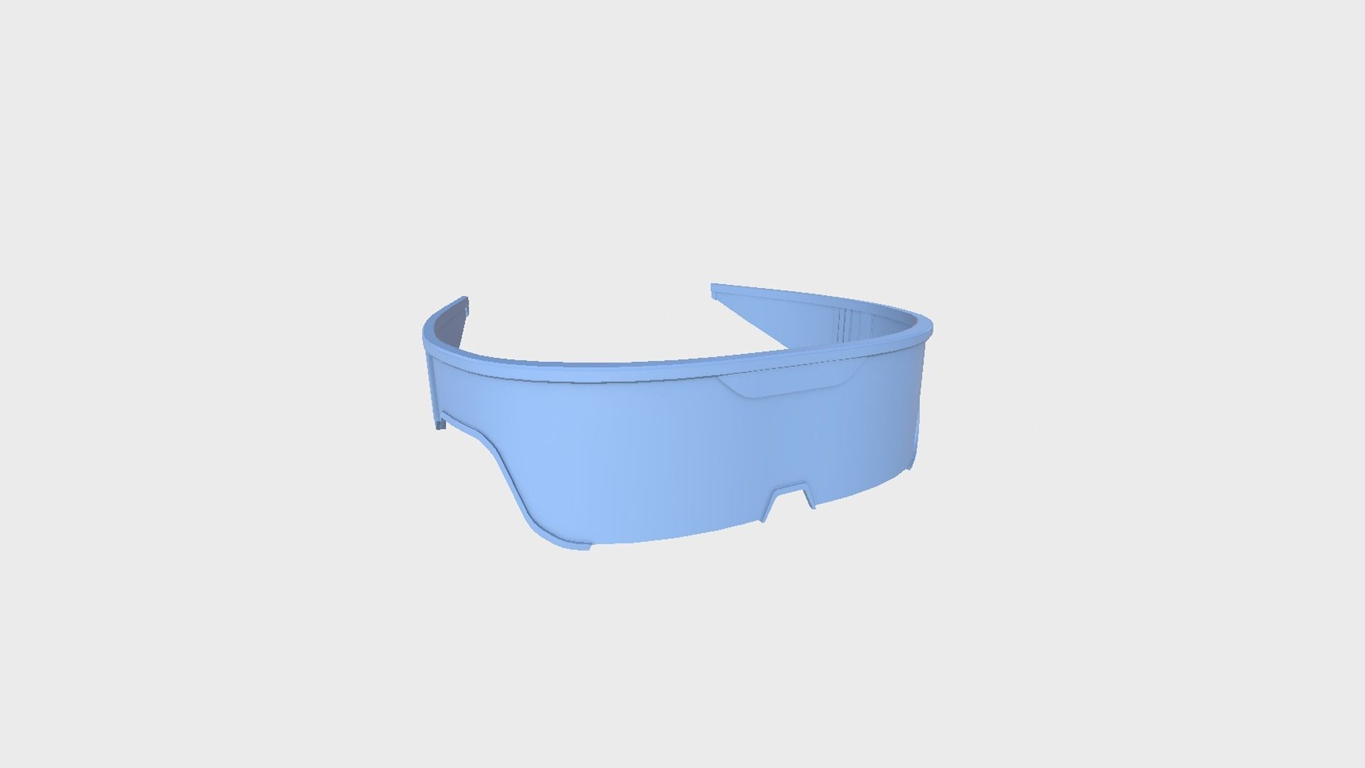 SciFi Glasses Visor 08 Light Blue - Character Design Fashion Low-poly 3D model_8