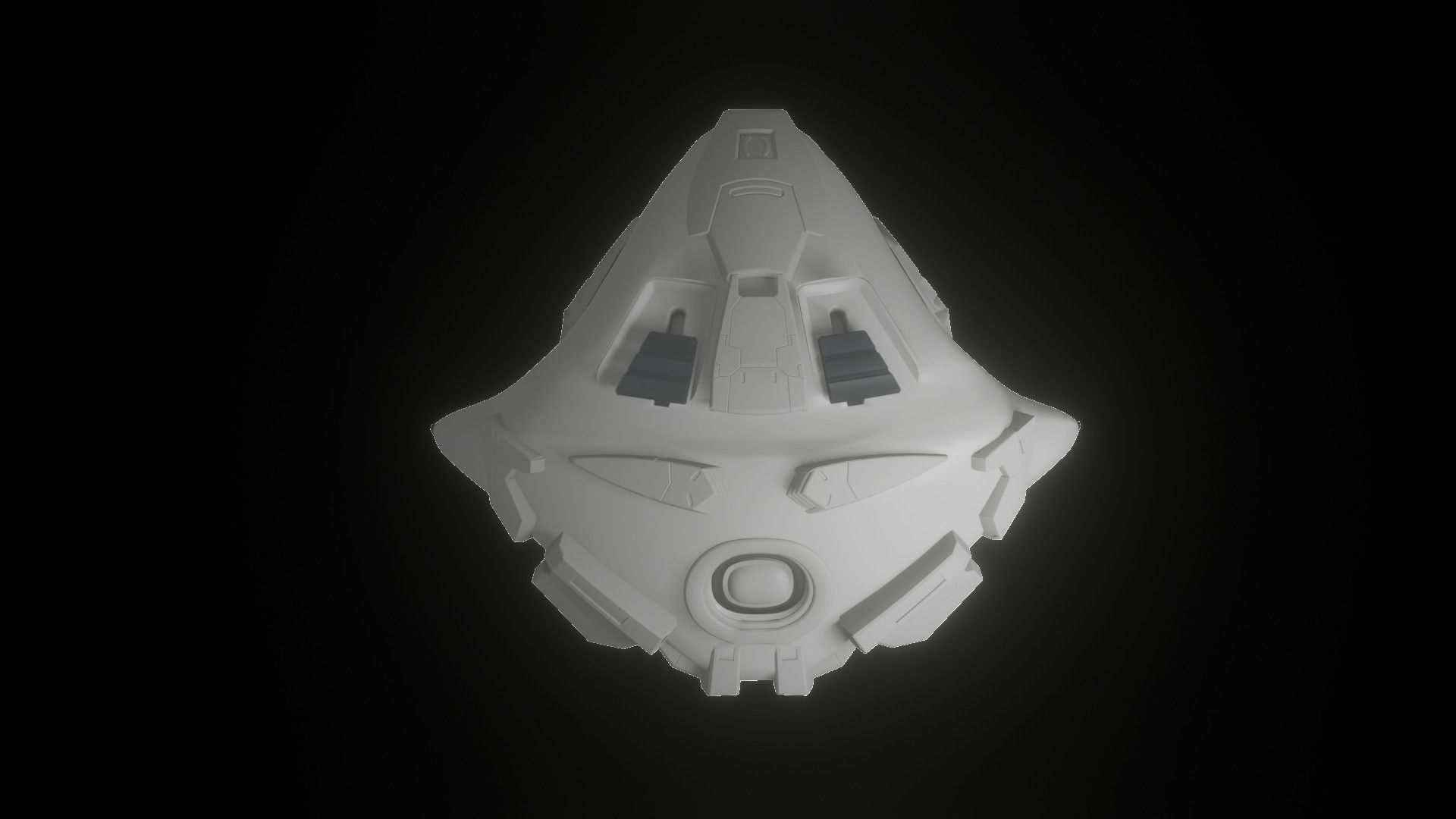 Drone visor SciFi helmet headset 3D model_13