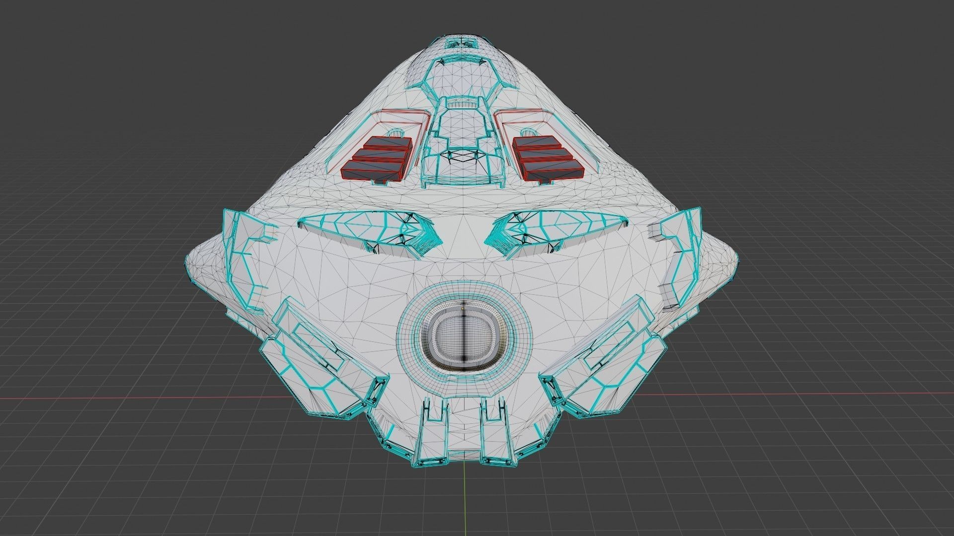 Drone visor SciFi helmet headset 3D model_5