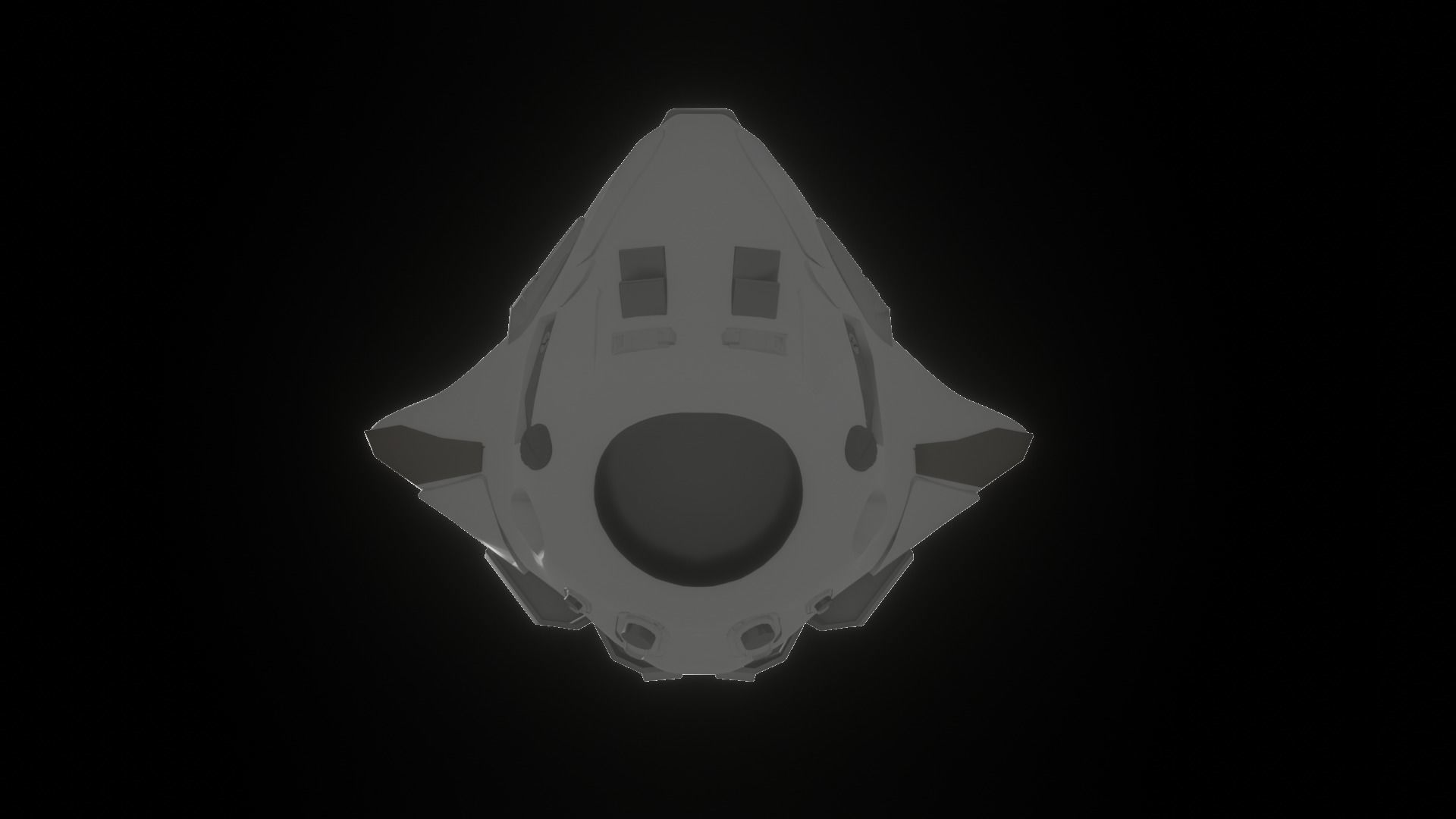 Drone visor SciFi helmet headset 3D model_10