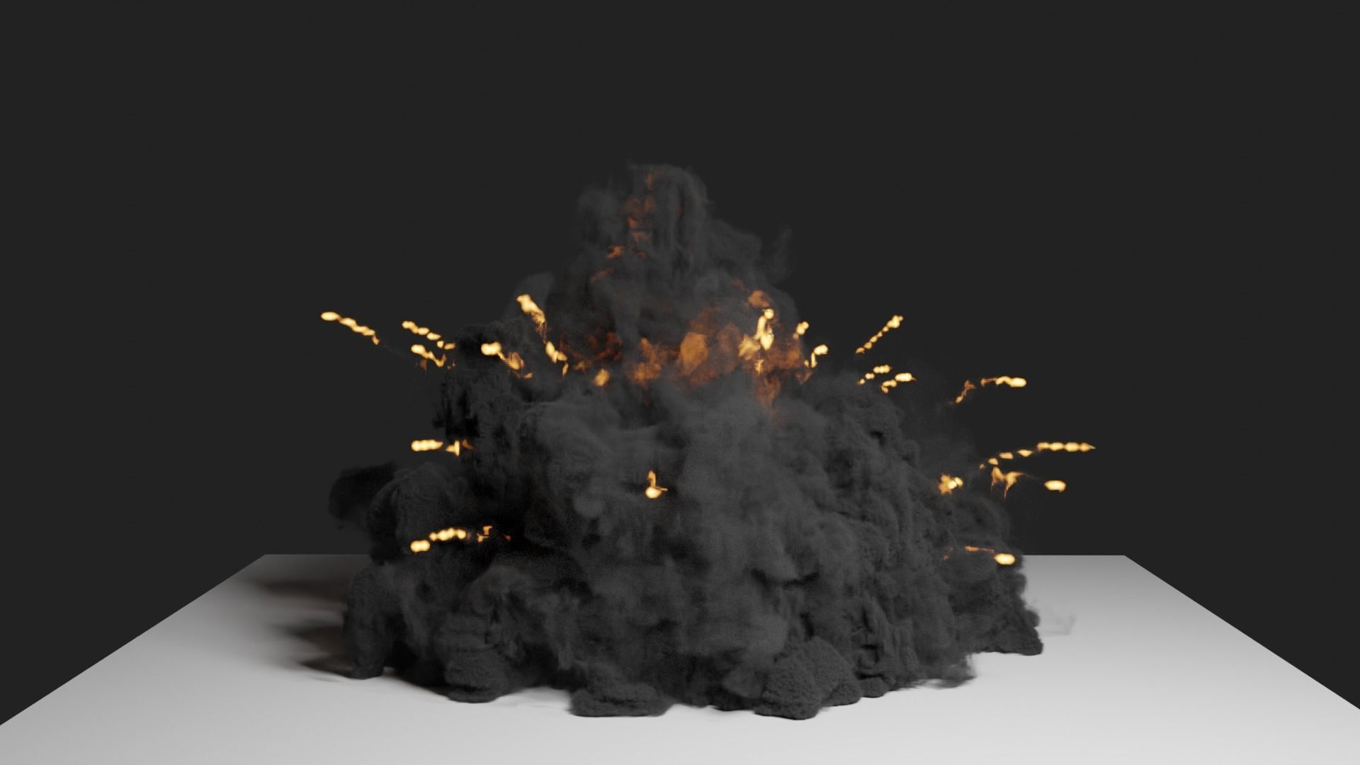 Grenade Dust Explosion Simulation Low-poly 3D model_6
