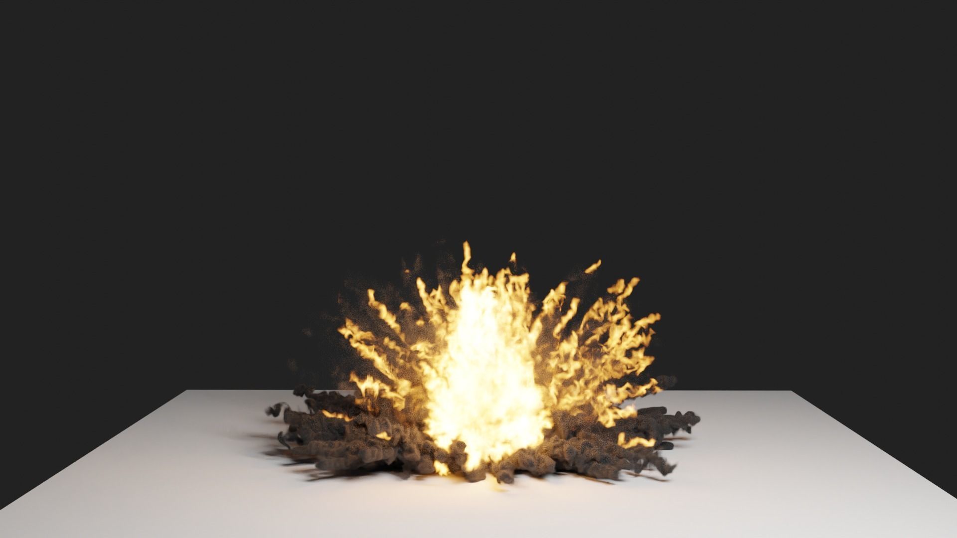 Grenade Dust Explosion Simulation Low-poly 3D model_2