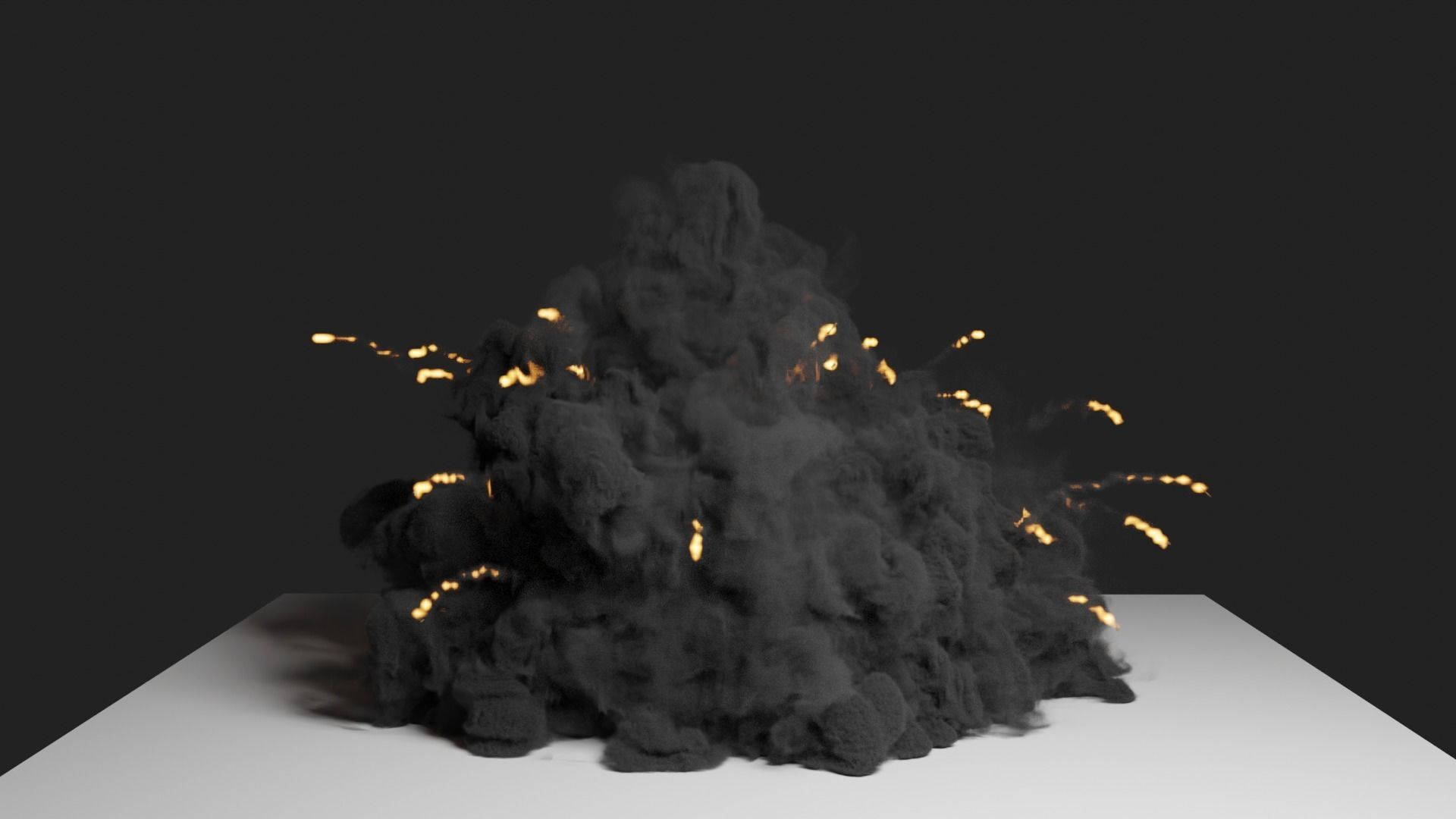 Grenade Dust Explosion Simulation Low-poly 3D model_7