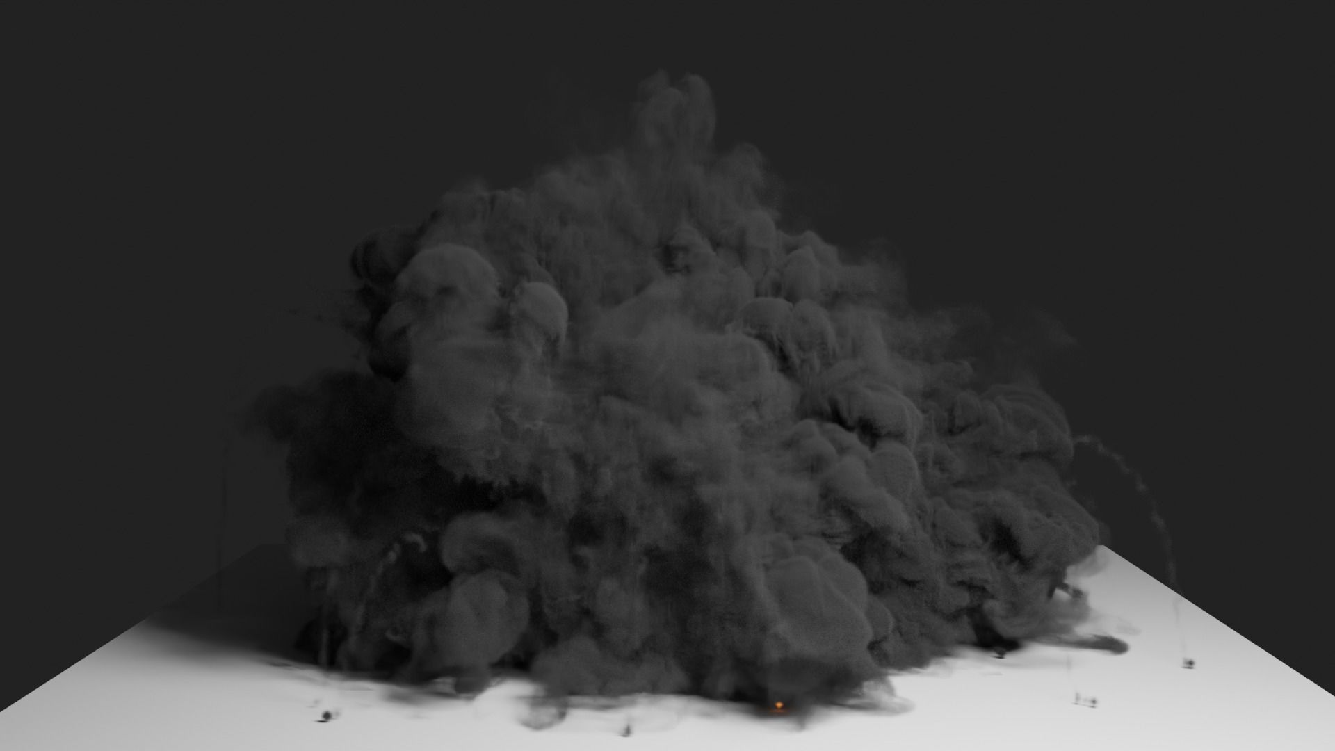 Grenade Dust Explosion Simulation Low-poly 3D model_11