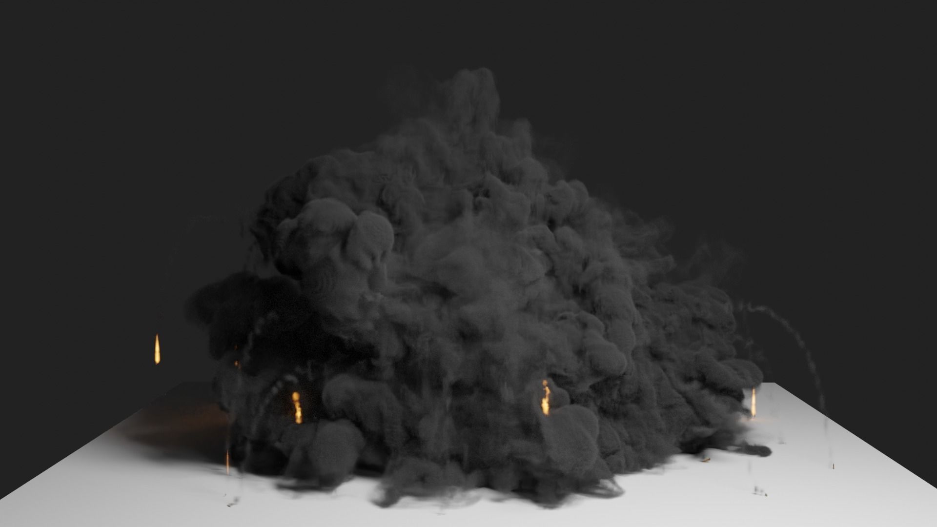 Grenade Dust Explosion Simulation Low-poly 3D model_10
