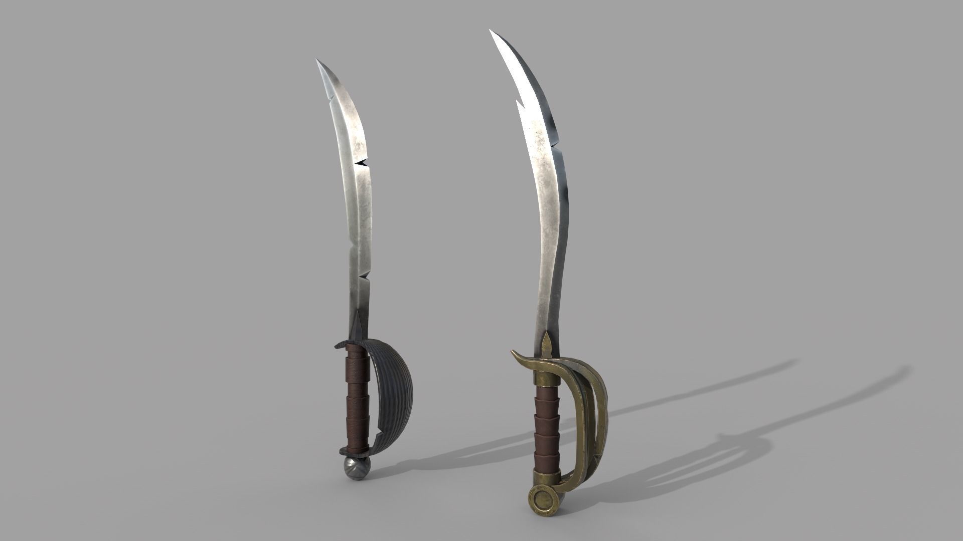 Stylized Cutlass Low-poly 3D model Low-poly 3D model_1