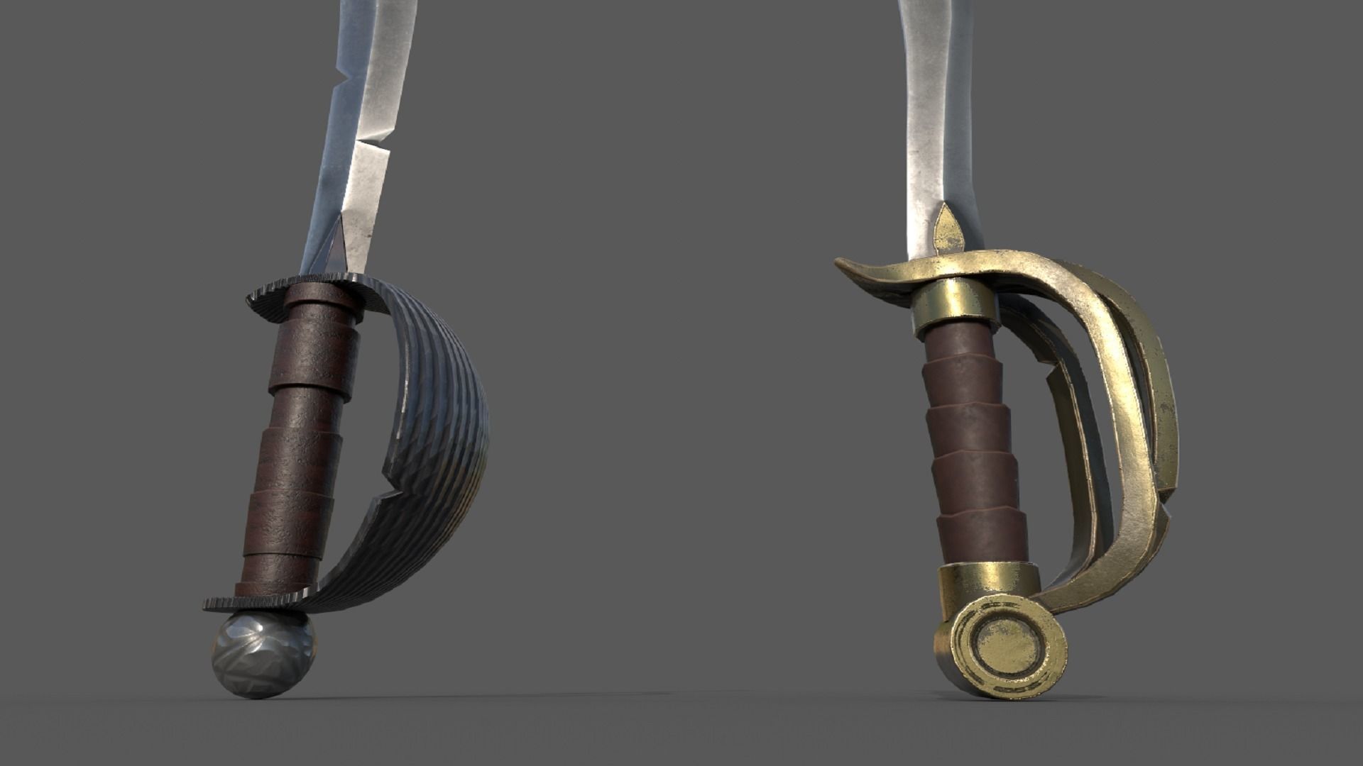 Stylized Cutlass Low-poly 3D model Low-poly 3D model_2