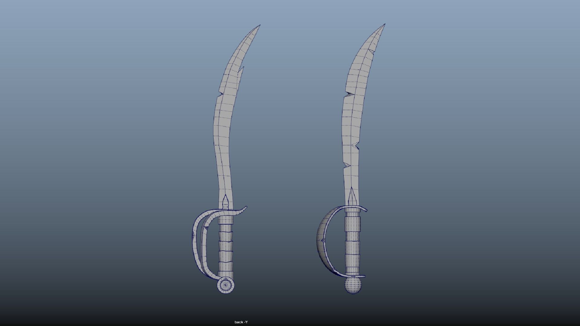 Stylized Cutlass Low-poly 3D model Low-poly 3D model_9