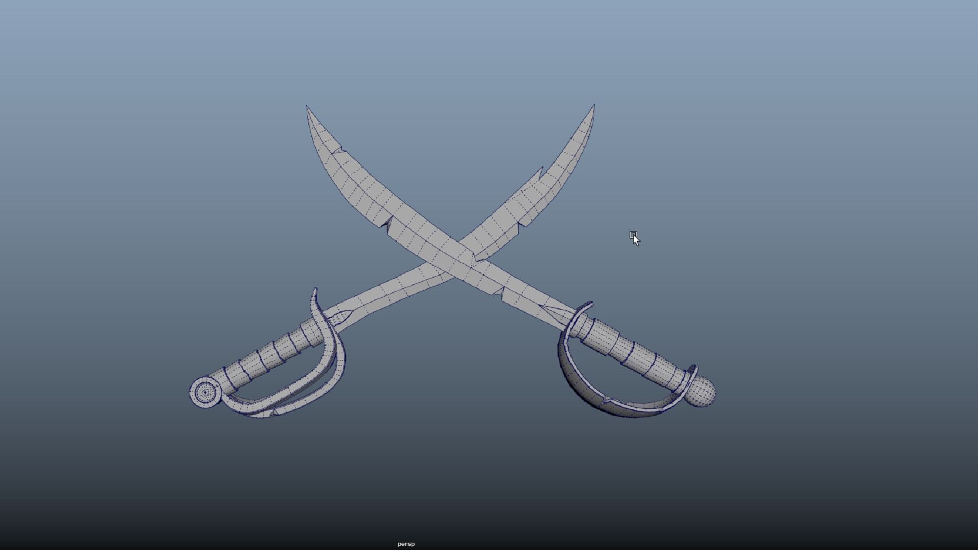 Stylized Cutlass Low-poly 3D model Low-poly 3D model_10