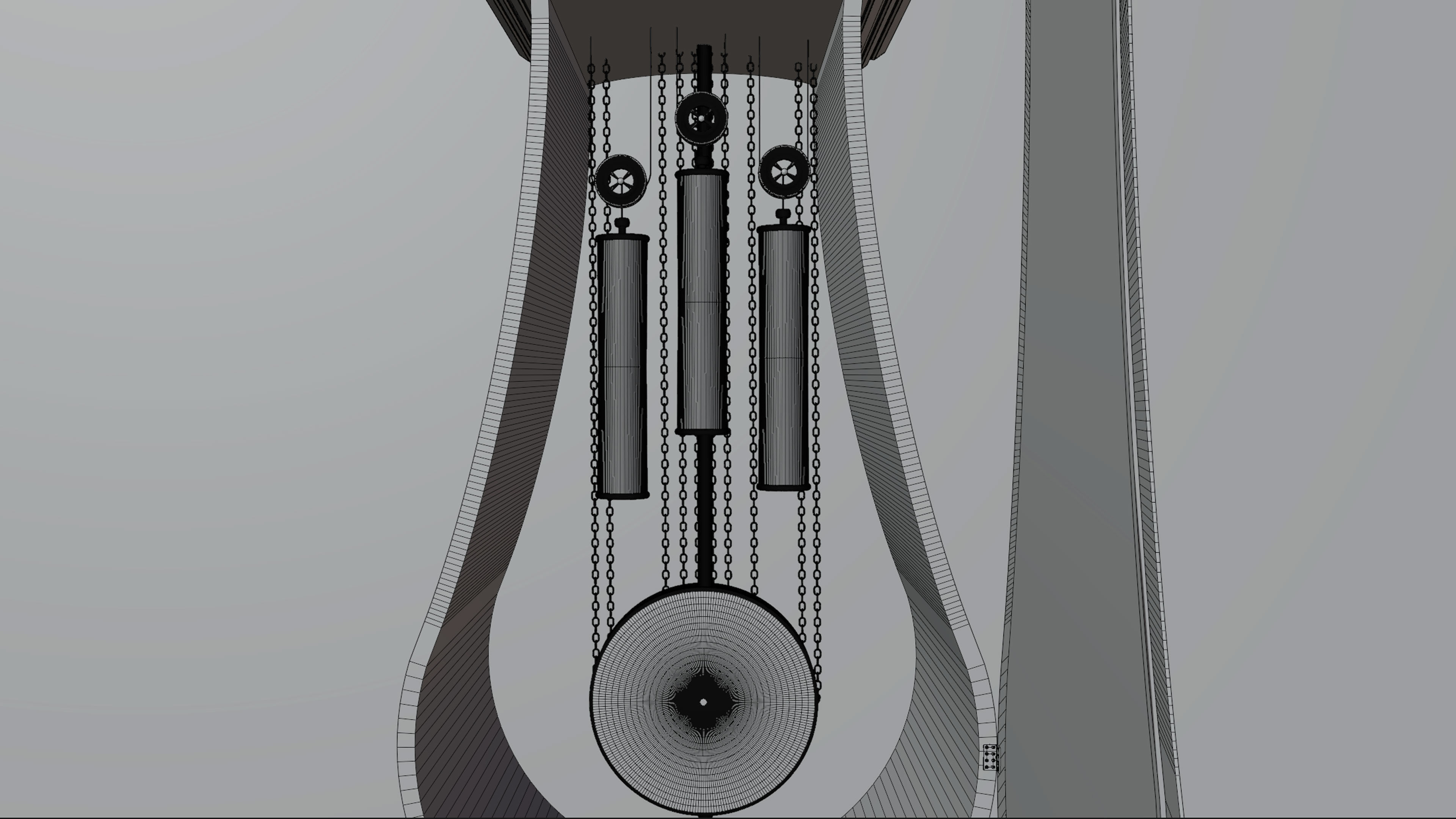  Grandfather clock Vintage Old  3D model_10