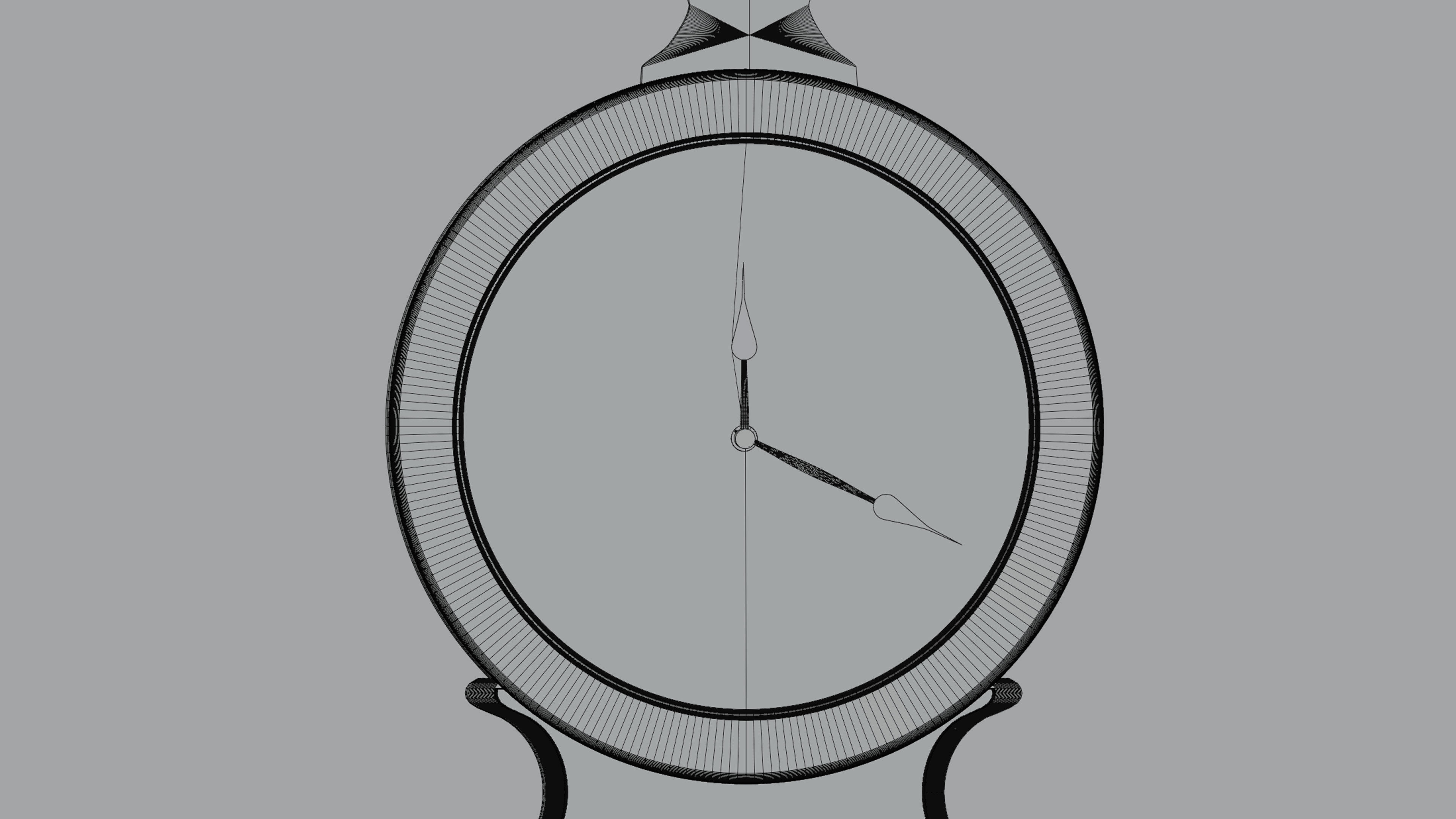  Grandfather clock Vintage Old  3D model_14