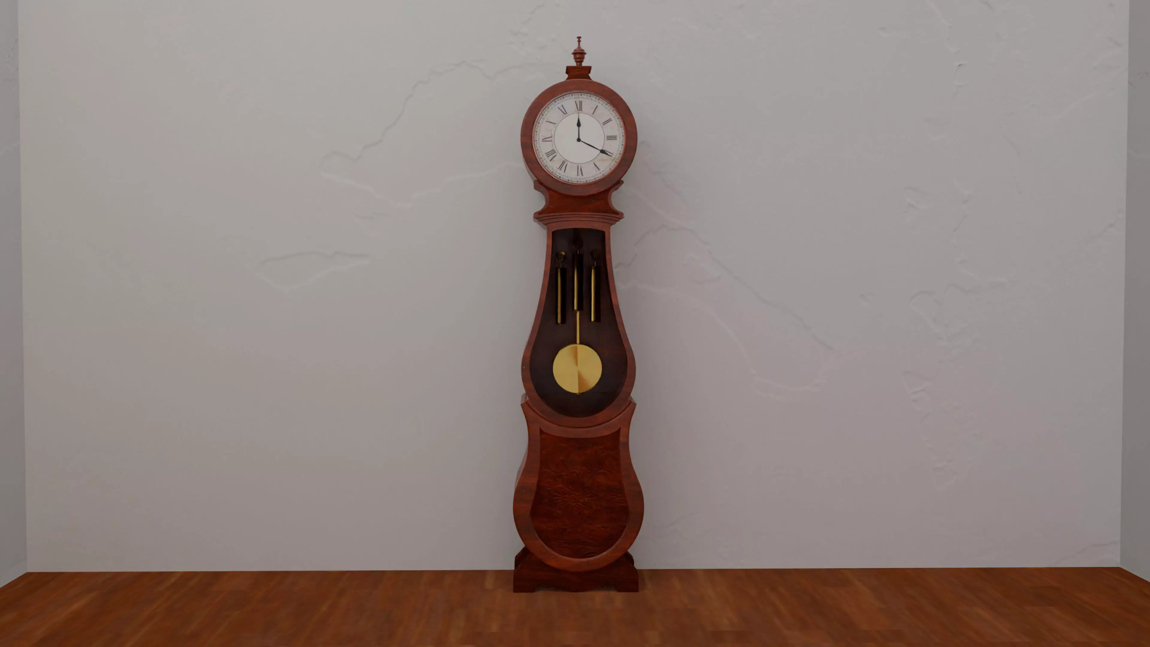  Grandfather clock Vintage Old  3D model_0