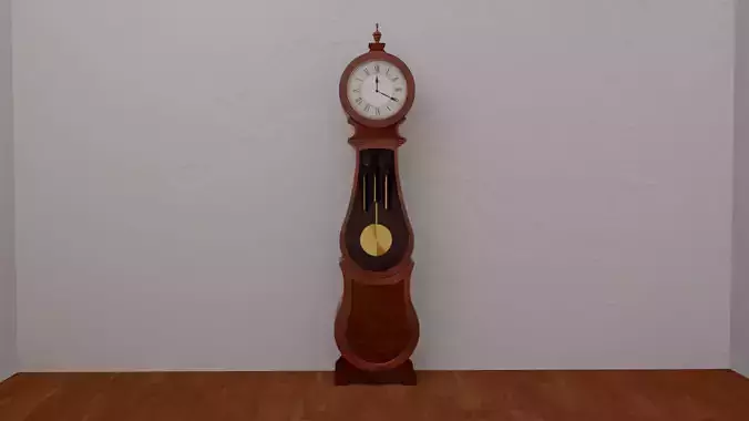  Grandfather clock Vintage Old  3D model