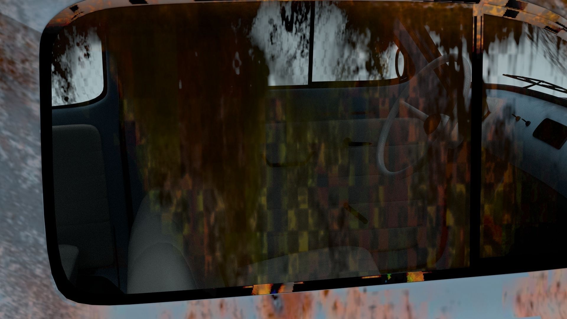 Fiat 500 Nuova 1957 with interior rusty HDRI 3D model_21