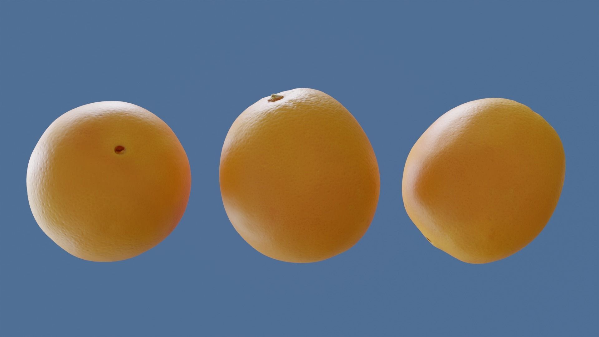 PHOTOSCANNED Realistic Orange 3D model_1
